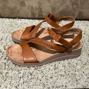 Baretras Elegant Brown Leather Sandals womens 8.5